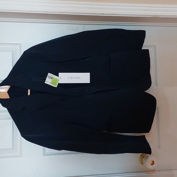 OkCalvin Klein Suit jacket, navy blue, 100% polyester, size 38 S - Picture 2 of 6